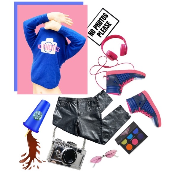 Wool blend sweater with frontal logo, blue, large - Picture 3 of 5